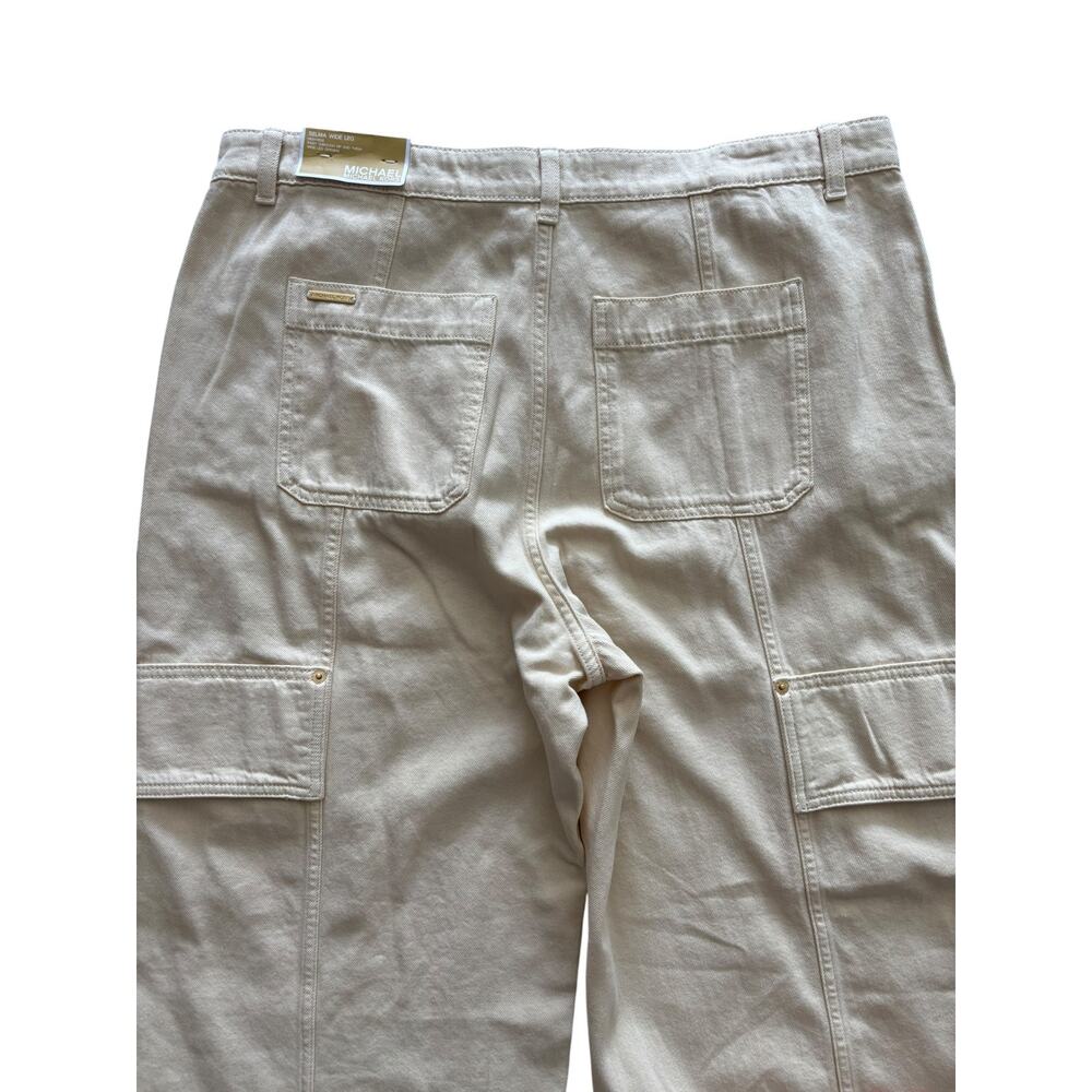 MICHAEL MICHAEL KORS SELMA WIDE LEG BONE JEANS NWT SIZE 14 100% COTTON - Picture 3 of 7